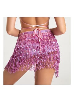 Loquat Squality Women Belly Dance Scarf Pink(four layers)  - Image 2