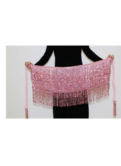 Loquat Squality Women Belly Dance Scarf Pink(four layers)  - Image 1