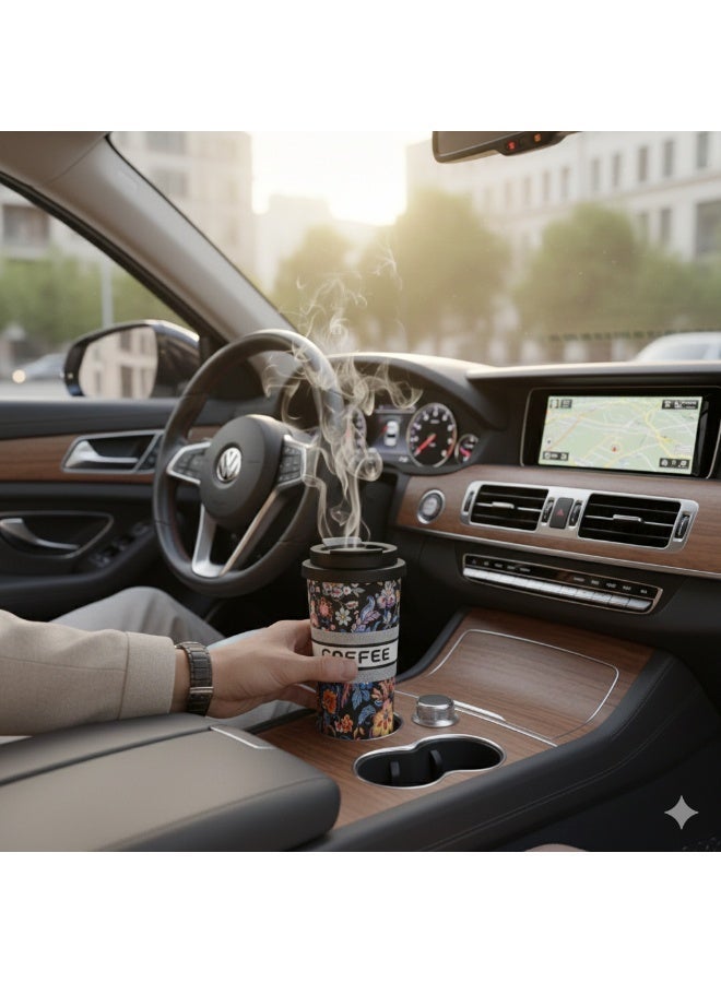 Warwick Travel Coffee Insulated Mug with Sealing Cap, 17oz / 500ml 316 Stainless Steel Double Wall Vacuum Bottle, Leak-Resistant Lid, Tea Strainer, Fits Car Cup Holder, Gifts for Women, Friends, Birthday, New Year - Image 3