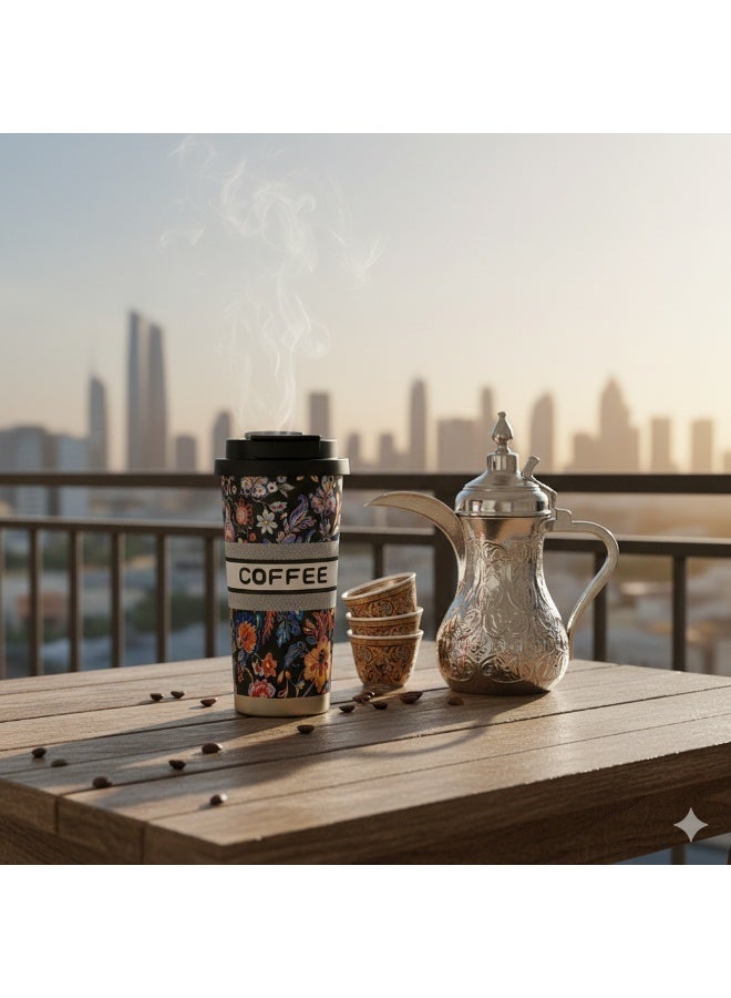 Warwick Travel Coffee Insulated Mug with Sealing Cap, 17oz / 500ml 316 Stainless Steel Double Wall Vacuum Bottle, Leak-Resistant Lid, Tea Strainer, Fits Car Cup Holder, Gifts for Women, Friends, Birthday, New Year - Image 4