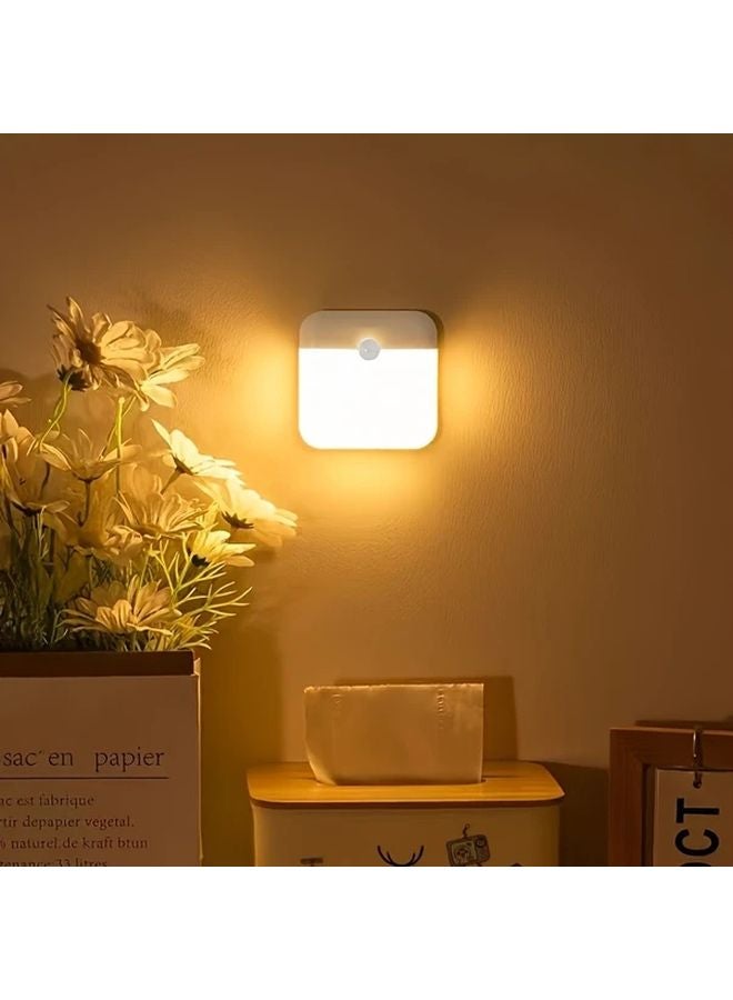 Indoor Motion Sensor LED Light USB Rechargeable Magnetic Warm White Dual Mode Lamp - Image 2