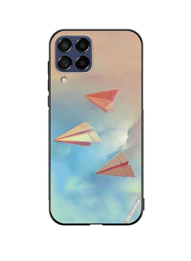 VR CREATIVE Protective Case Cover For Samsung Galaxy M33 Paper Plane Design Design Multicolour - Image 1