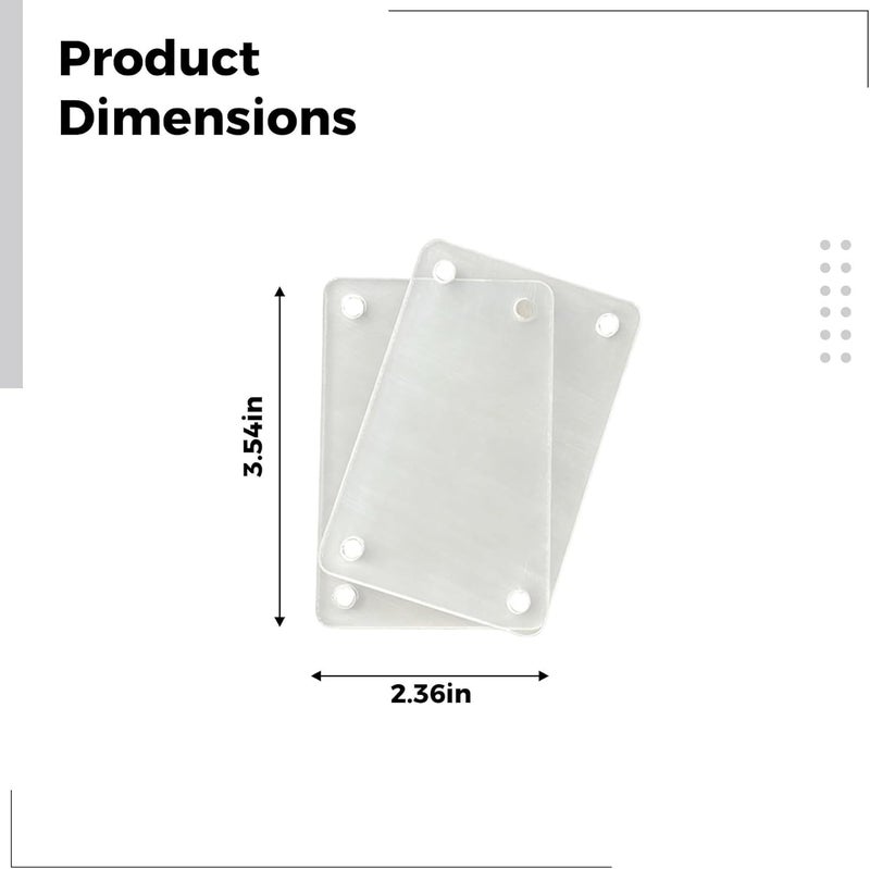 Generic 8 Acrylic Car Photo Holders, 3.5X2.4 in Pictures, Visor Clip - Image 2