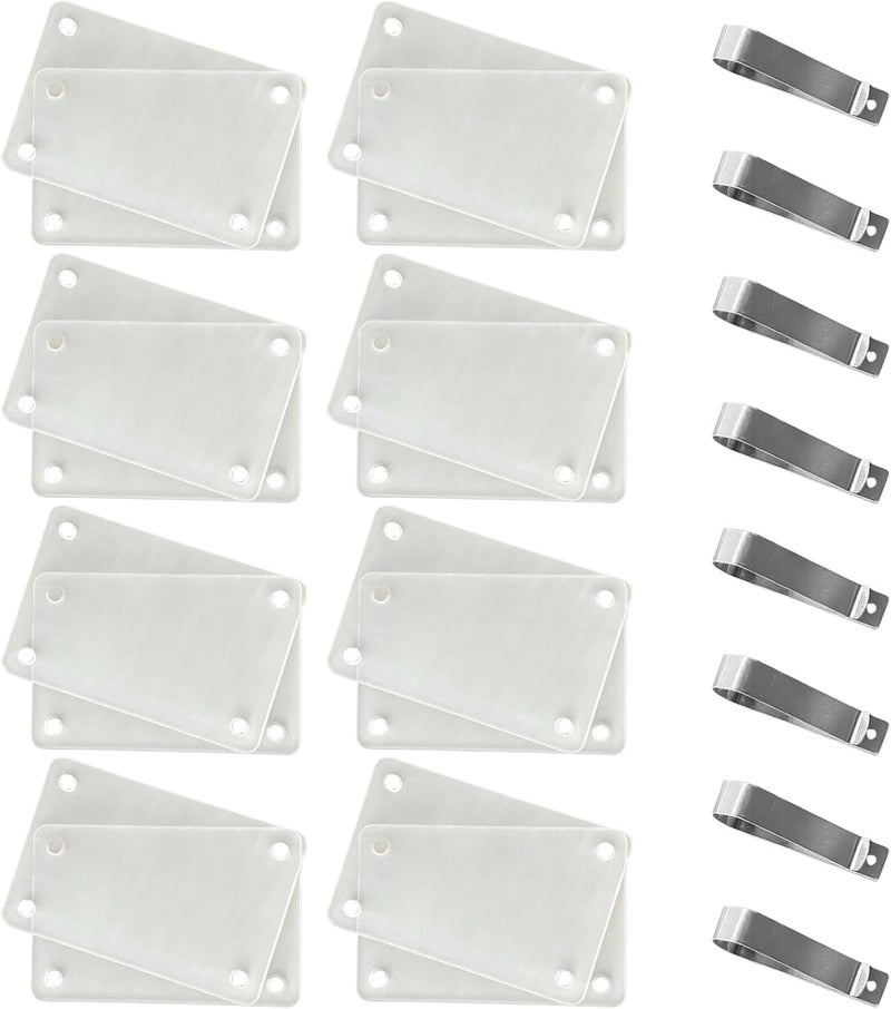 Generic 8 Acrylic Car Photo Holders, 3.5X2.4 in Pictures, Visor Clip - Image 1