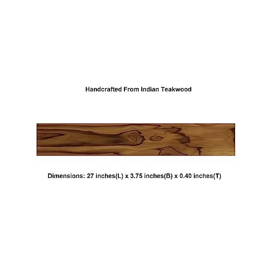 Teakwood Planks Pack Of 2 with Teakwood Brown Hand Polished Double Coat for Art and Craft DIY Projects and General Purpose Planks 10 MM Thick 27X375 for Home use SF2742 Pack of 2  - Image 3