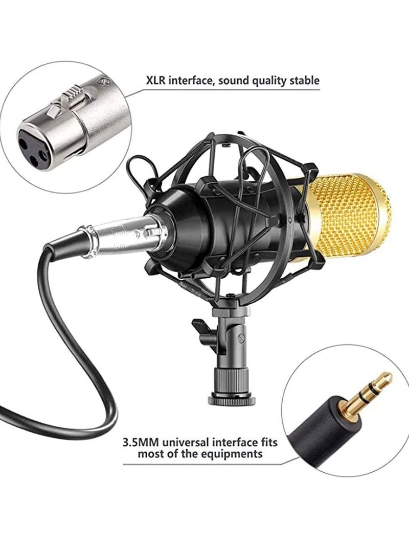 Professional BM800 Condenser Microphone Kit for PC Microphone Studio For Computer Karaoke Sound Card Recording Microphone - Image 4