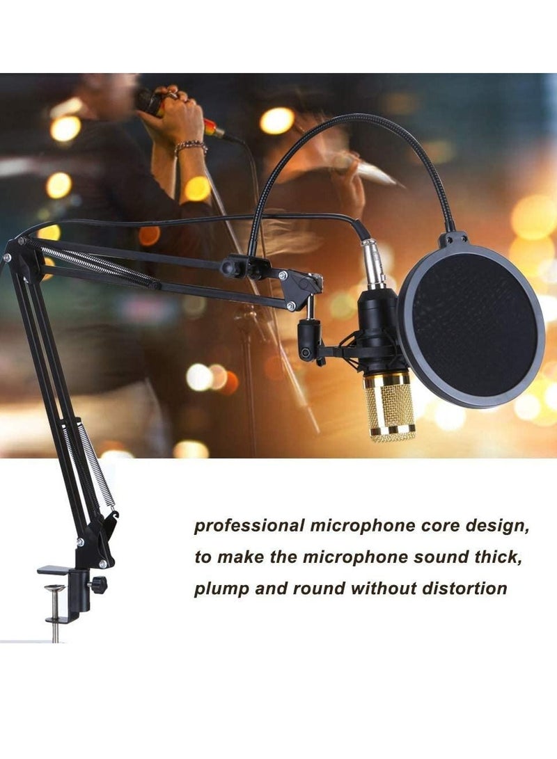 Professional BM800 Condenser Microphone Kit for PC Microphone Studio For Computer Karaoke Sound Card Recording Microphone - Image 3