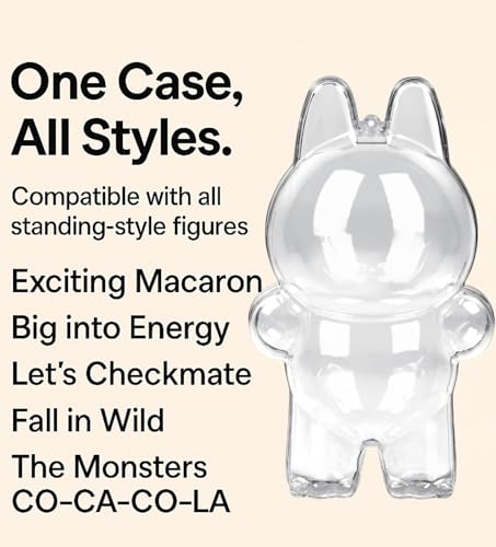 Howgoody Protective Case Cover for Standing - Crystal-Clear Hard Display Box with Keychain & Dustproof Cover, Dustproof Scratch-Resistant Portable Hanging Case for Standing(Figure Not Included) - Image 2