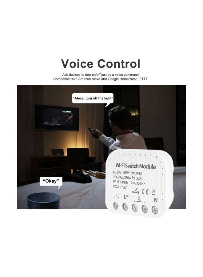 NIBEMINENT Wi-Fi Switch Module White - Image 5