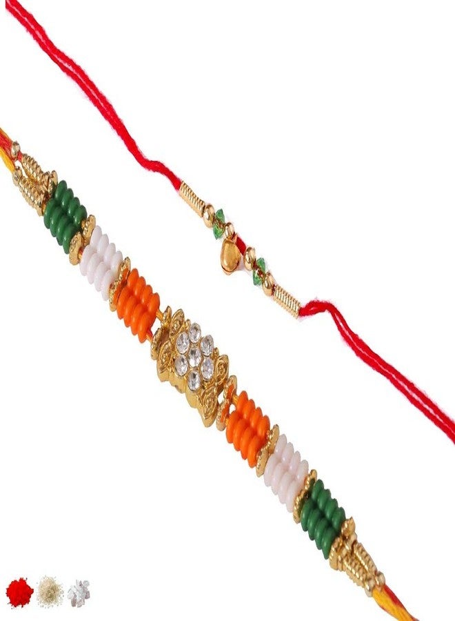 Suninow Designer Independence Day Rakhi for Brother and BHABHI Combo