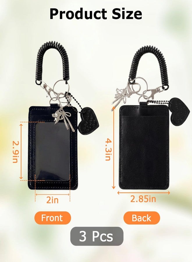 Gaahkai 3 Pcs Photocard Holder Keychain, 3" Photo Card Holders for Id Badge Holder Bus Credit Id Bank Card - Image 2