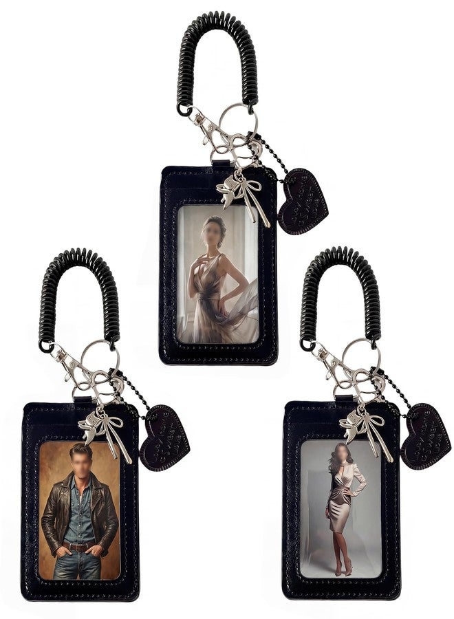 Gaahkai 3 Pcs Photocard Holder Keychain, 3" Photo Card Holders for Id Badge Holder Bus Credit Id Bank Card - Image 1