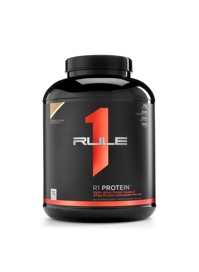 Rule 1 Proteins Rule1 Protein 76 Servings Cookies & Creme 4.89 Lb - Image 1