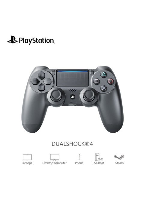 Direct Supply PS4 Wireless Handle PS4 Bluetooth Controller Vibration With Light PS4 Bluetooth Handle-Product Color:Steel Gray (us Version Packaging)