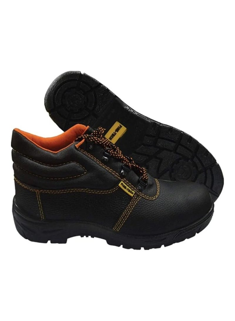 FINE-TECH Safety Shoes for Men – Steel Toe Work Shoes, Slip Resistant, Lightweight Industrial Shoes (Size-42)