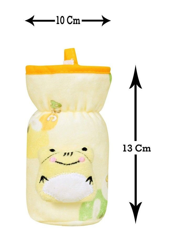 The Little Lookers Soft Plush Stretchable Baby Feeding Bottle Cover With Easy To Hold Strap ; Cute Animated Overall Print Pack Of 3 (Multicolor Narrow Neck 120Ml 4Oz)  - Image 4