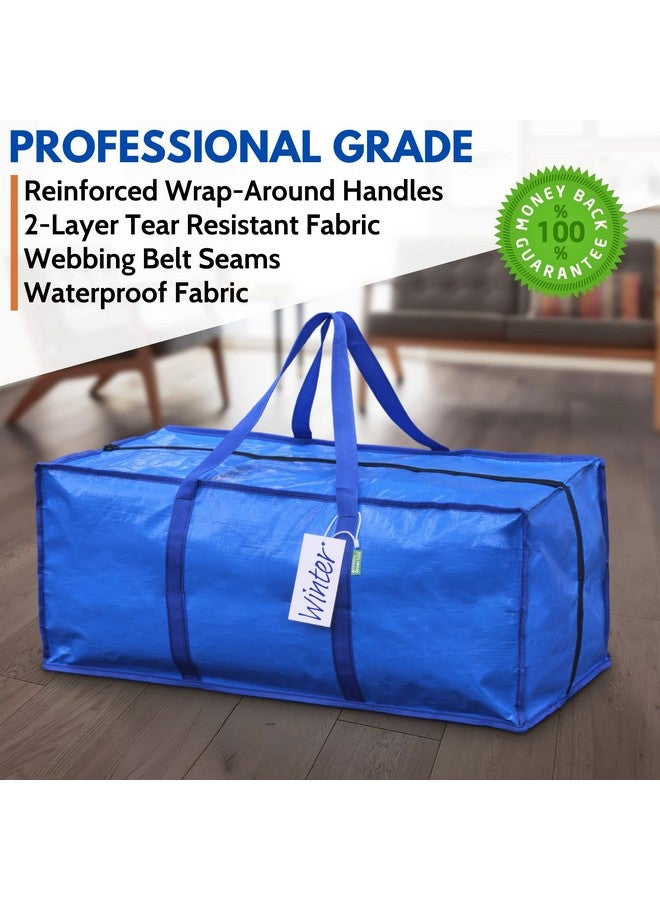 Creative Green Life Jumbo Storage Bags for Clothes with Strong Handles & Sturdy Zipper (4-Pack), Heavy-Duty Moving & Storage Bags, Best Packing Supplies for Clothing - XL Space Saving Bags, Alternative to Wardrobe Boxes  - Image 2