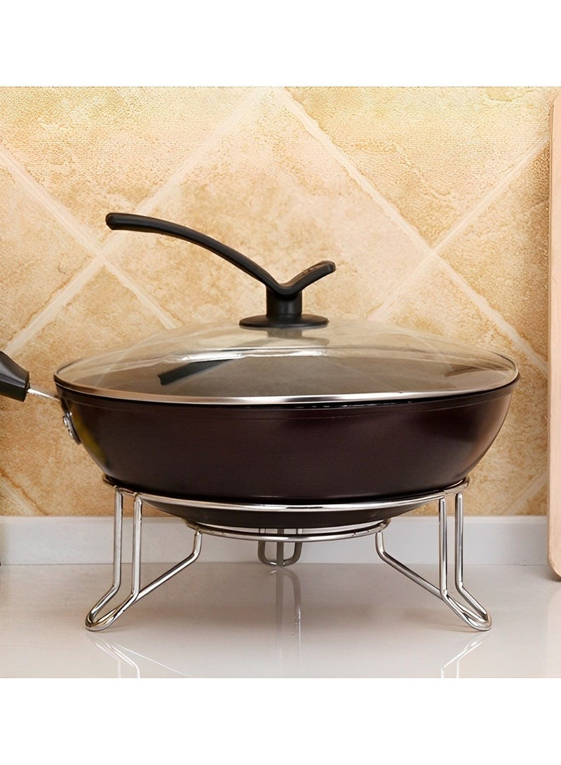 Stainless Steel Steamer Basket Wok Ring Support Stand Insulated Pot Mats Cookware Ring Gas Stove Rack