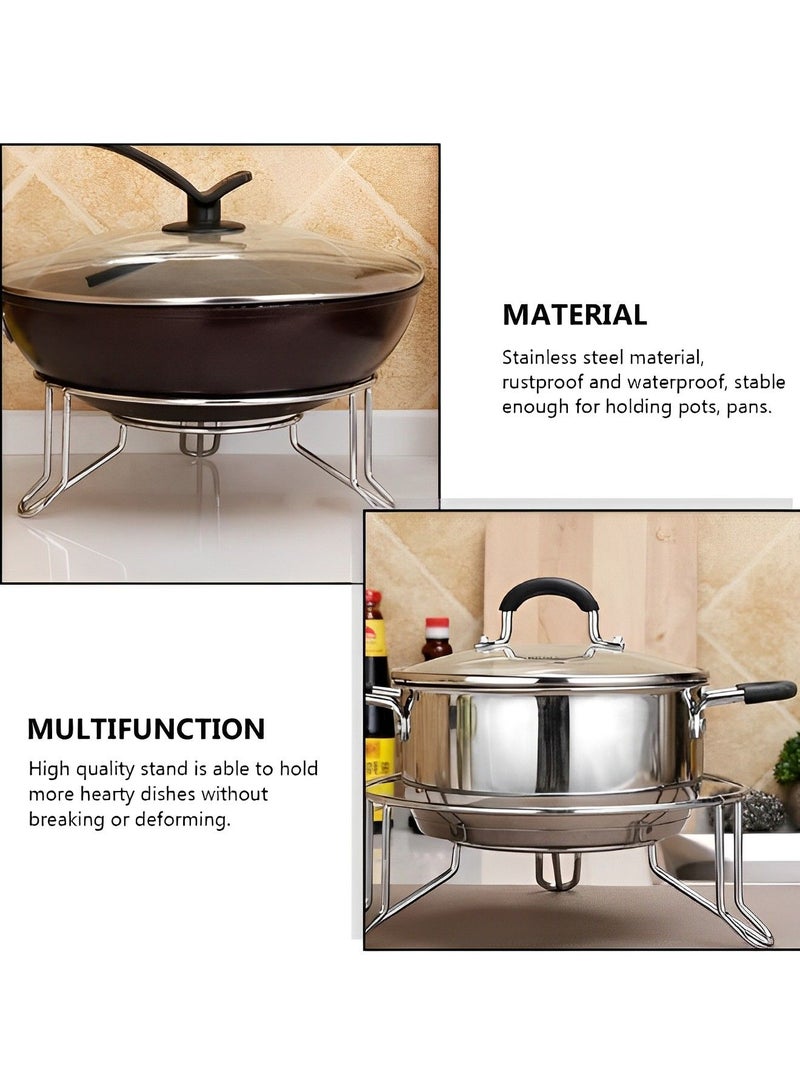 Stainless Steel Steamer Basket Wok Ring Support Stand Insulated Pot Mats Cookware Ring Gas Stove Rack