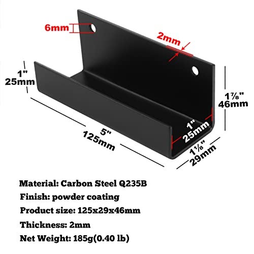GBGS 4 Pcs Wall Tile Bracket,1" Inner Width,U Shap Support Hanger - Image 2