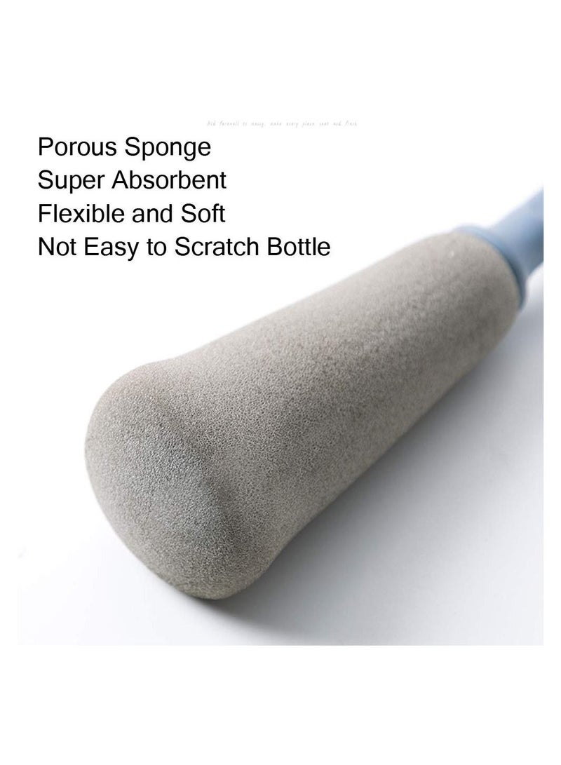 Excefore Bottle Brush set | 3 Cleaning Brushes | Bottle Cleaner Set | Water Bottle Brush |Tube Brush | Wire Bottle Brush |Straw Brush | Glass Brush - Soft Cotton Tip to Prevent Scratches - Image 3
