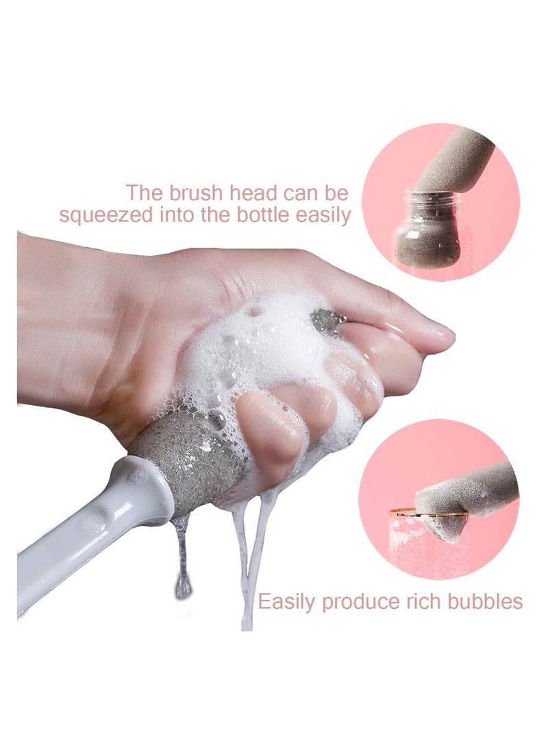 Excefore Bottle Brush set | 3 Cleaning Brushes | Bottle Cleaner Set | Water Bottle Brush |Tube Brush | Wire Bottle Brush |Straw Brush | Glass Brush - Soft Cotton Tip to Prevent Scratches - Image 2