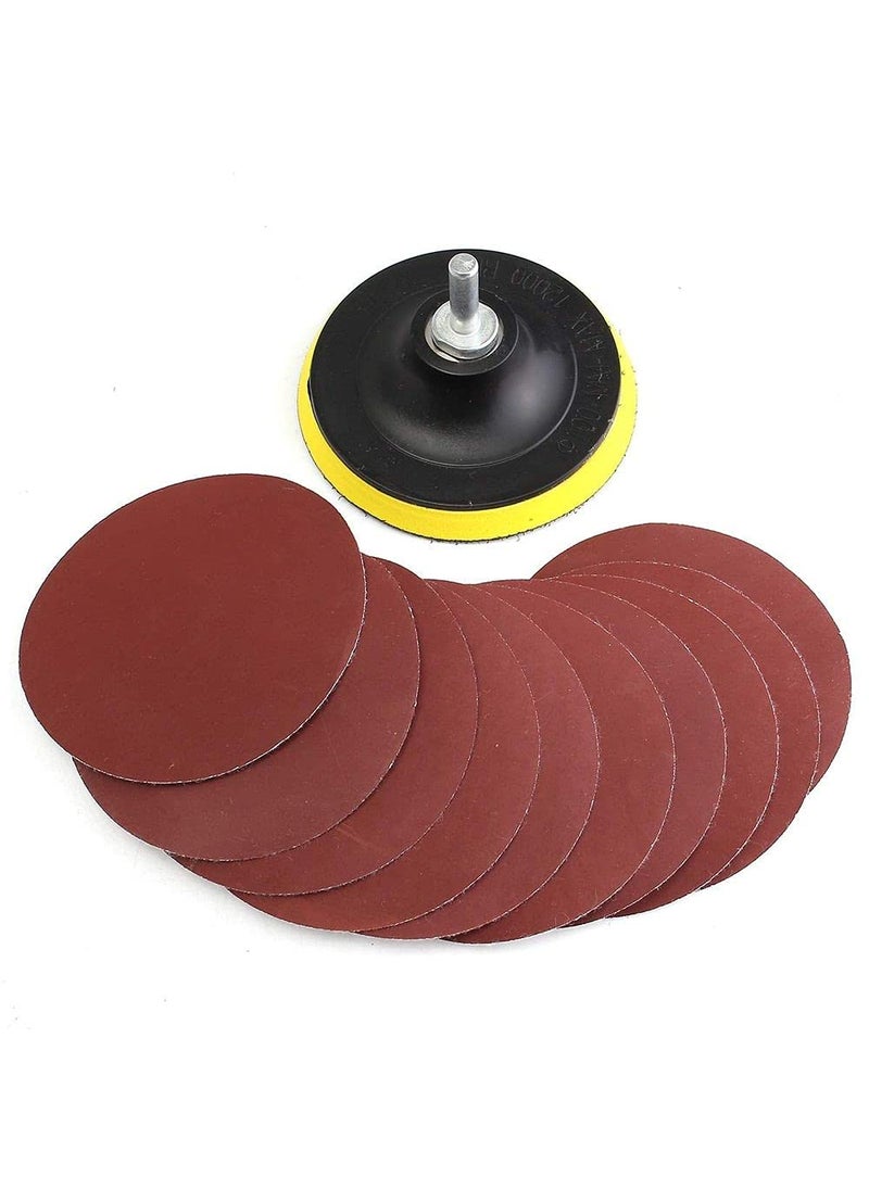 DIY Crafts - Diy Crafts 10502 7375 3 Inch Sandpaper Disc and 75 Mm Hook and Loop Sanding Sander Backing Pad, Multicolor, 60 Piece - Image 1