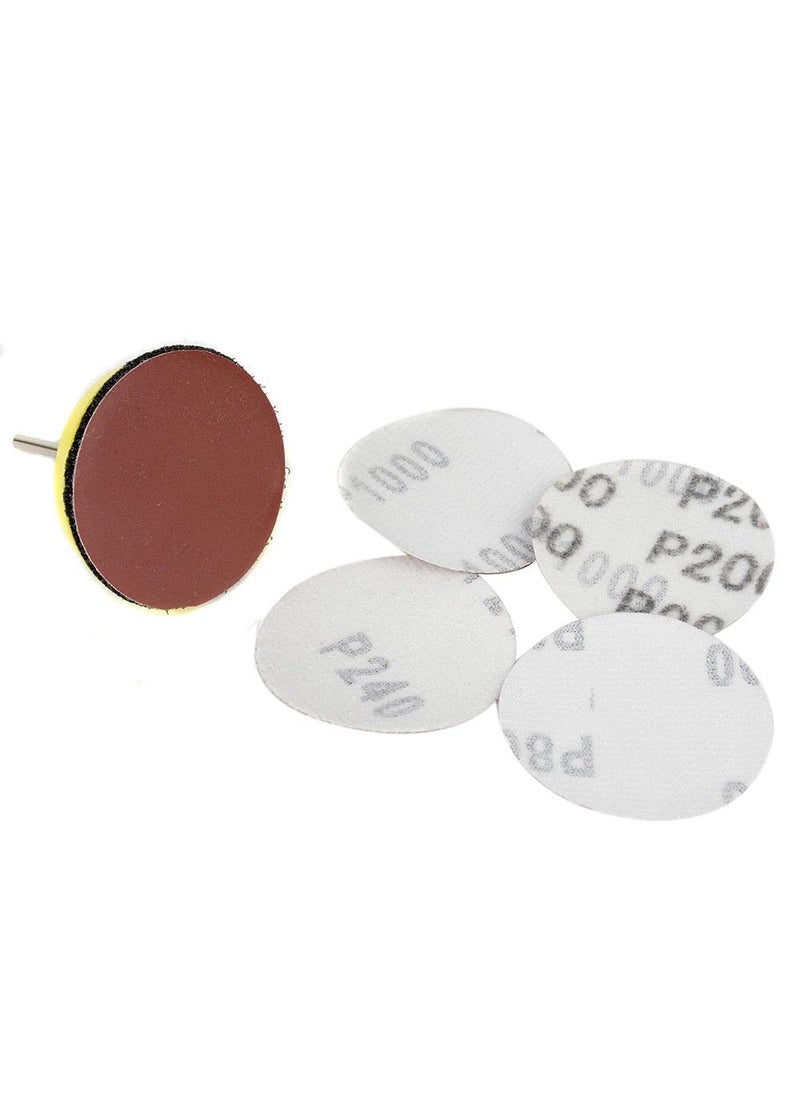 DIY Crafts - Diy Crafts 10502 7375 3 Inch Sandpaper Disc and 75 Mm Hook and Loop Sanding Sander Backing Pad, Multicolor, 60 Piece - Image 1