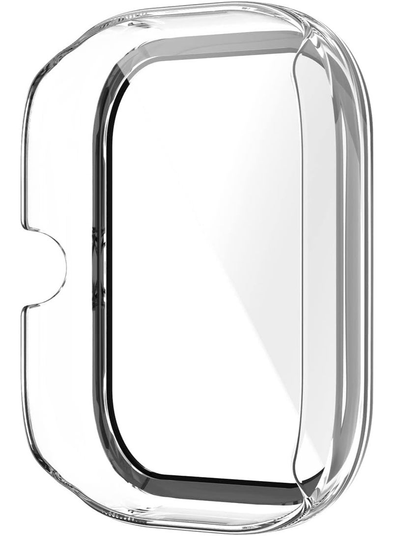 Easy Snap On Tempered Glass Case Compatible with AMAZFIT GTS 2 Mini, Full Coverage Shockproof Thin Hard PC Case with Screen Protector Bubble-Free Anti Fingerprint Clear Case Cover (Clear) - Image 5