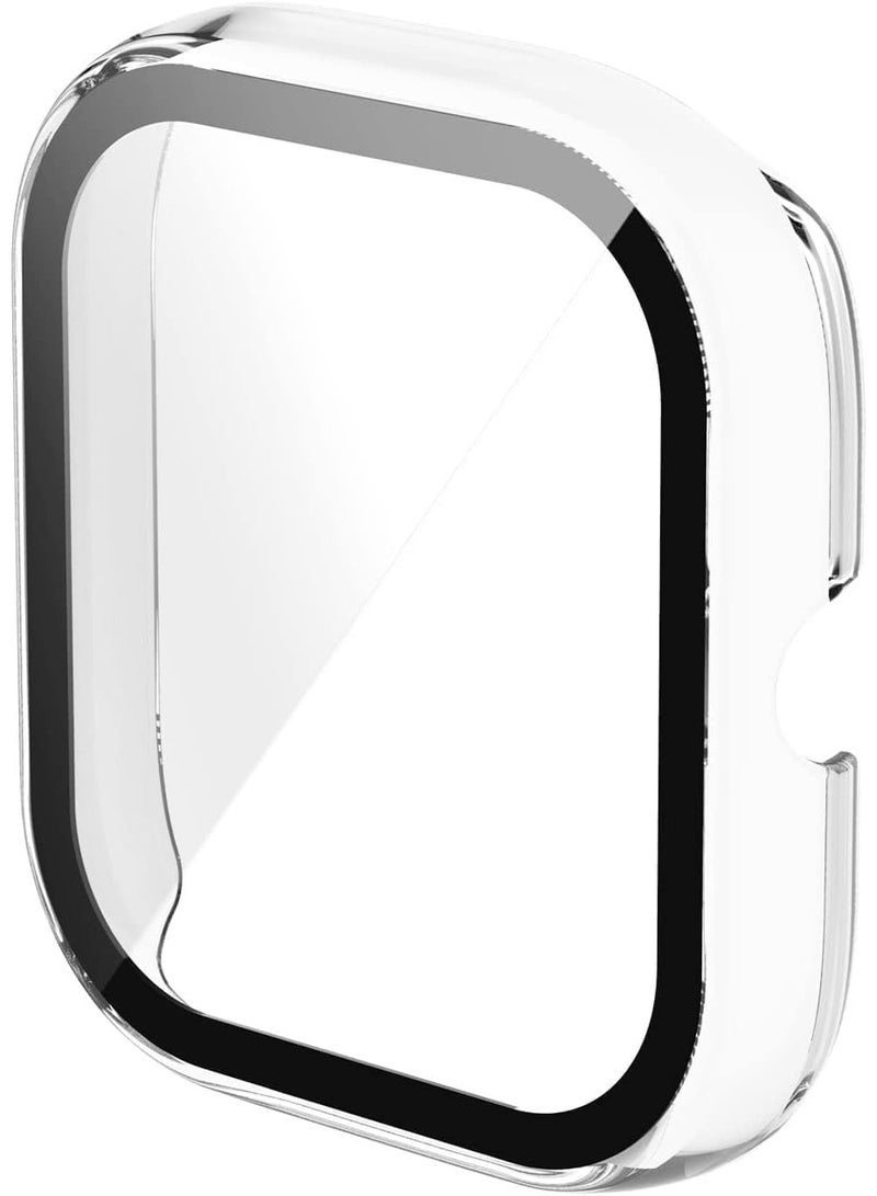 Easy Snap On Tempered Glass Case Compatible with AMAZFIT GTS 2 Mini, Full Coverage Shockproof Thin Hard PC Case with Screen Protector Bubble-Free Anti Fingerprint Clear Case Cover (Clear) - Image 2
