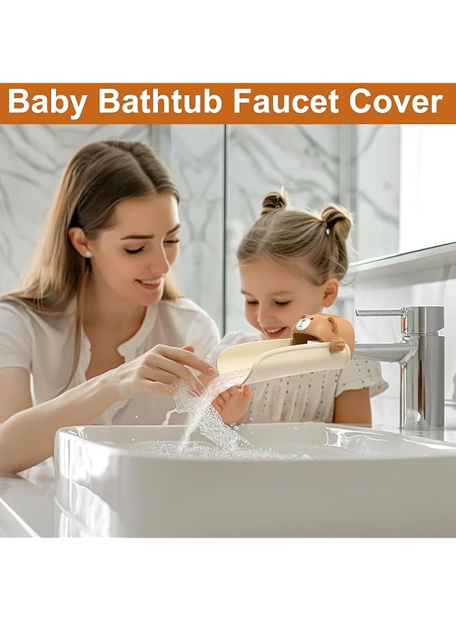 Faucet Extender For Toddlers Sink Extenders With Temperature Sensitive For Kids Hand Washing Sink Faucet Extension Suitable For Bathroom Sink Kitchen Bathtub (Brown)  - Image 5