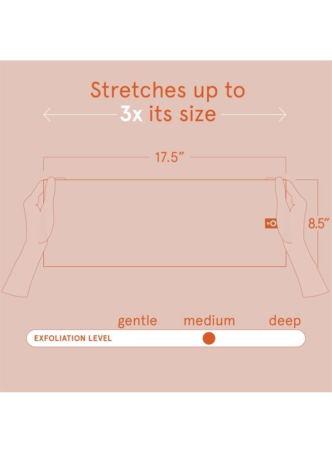 cleanlogic Body Exfoliating Cloth, Stretchy Exfoliator Bath and Shower Washcloths for Smooth and Softer Skin, Reusable Daily Skincare Tool, Assorted Colors, 3 Count Value Pack - Image 3