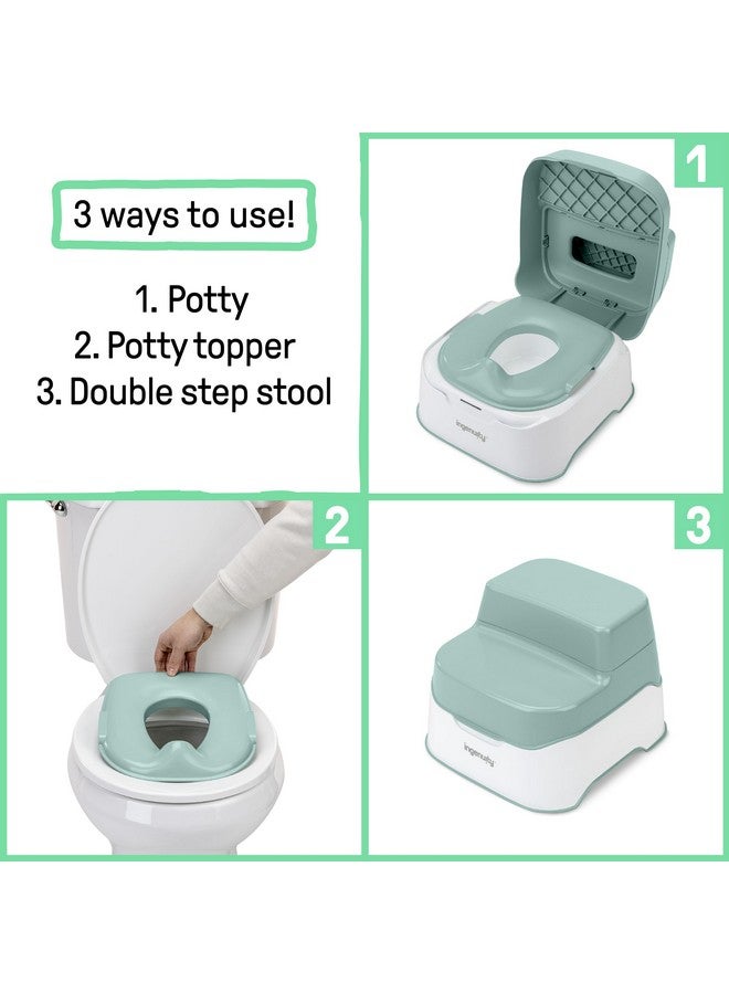 إنجنيونتي نظام Ingenuity Prepare to Potty 3 في 1 - مرحاض تدريب على استخدام المرحاض، وغطاء علوي، ومقعد متدرج، سهل التركيب، للأطفال الصغار من سن 18 شهرًا فما فوق - Image 1