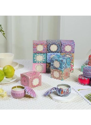 Scented Candles Set,Aromatherapy Candle Smokeless with Natural Soy Wax,Candles for Aromatherapy, Bath, Yoga,18H Duration per Candle,Relaxing Stress Relief Aroma Home Best Gift for Women,9pcs - view 4