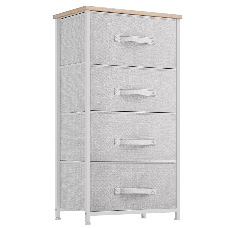YITAHOME Dresser with 4 Drawers - Fabric Storage Tower, Organizer Unit for Bedroom, Living Room, Hallway, Closets - Sturdy Steel Frame - Image 1