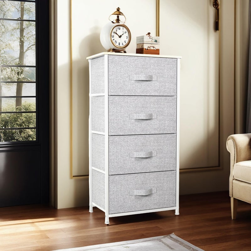 YITAHOME Dresser with 4 Drawers - Fabric Storage Tower, Organizer Unit for Bedroom, Living Room, Hallway, Closets - Sturdy Steel Frame - Image 4