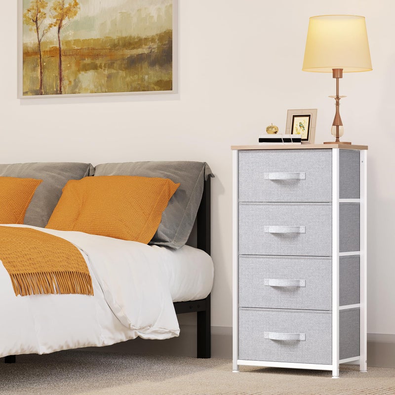 YITAHOME Dresser with 4 Drawers - Fabric Storage Tower, Organizer Unit for Bedroom, Living Room, Hallway, Closets - Sturdy Steel Frame - Image 3