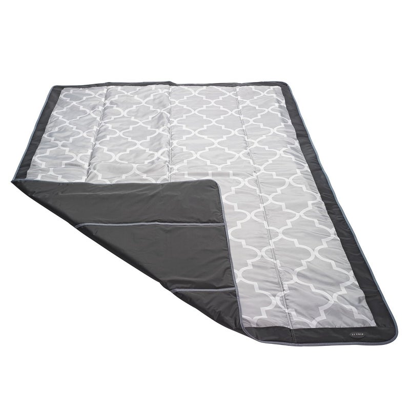 JJ Cole Outdoor Toddler Blanket  WaterResistant Outdoor Blanket With Adjustable Bag Strap  Stone Arbor  58 x 84 - Image 1