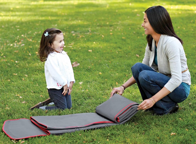 JJ Cole Outdoor Toddler Blanket  WaterResistant Outdoor Blanket With Adjustable Bag Strap  Stone Arbor  58 x 84 - Image 3