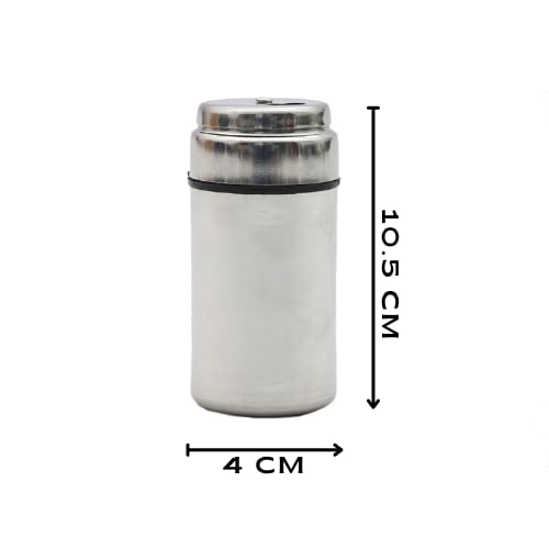 KARVA GROUP Ambar Stainless Steel with Glass Mukhwas Dabbi Set of 6 250ml Spice Set Glass Multi Purpose Mukhwas Dibbi Mouth Freshener Storage Container Masala spice storage box - Image 3