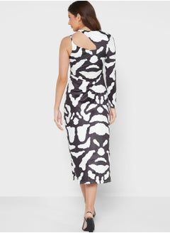 WAREHOUSE Belt Detail Printed Dress  - Image 2