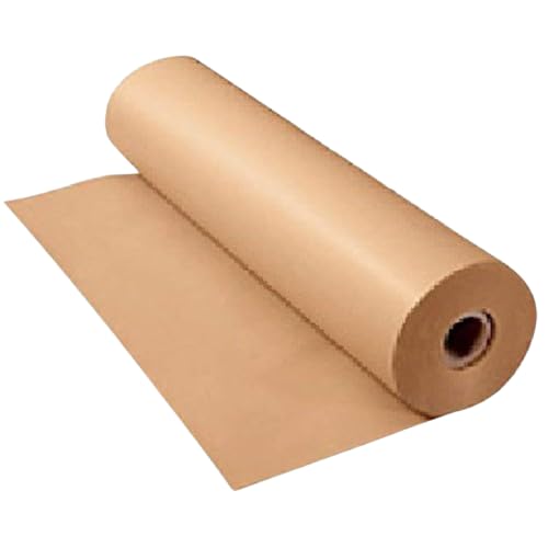 SANDUUQ 20 Inch Kraft Liner Paper Roll 20 Meter Pack Brown 
