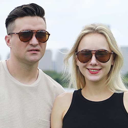 Jefoo Polarized Aviator Sunglasses for Women Men Vintage Retro Trendy Sunglasses for Outdoor UV400 Protection - Image 2