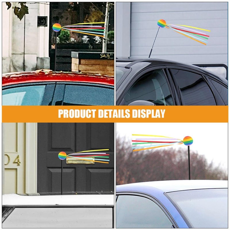 Cute Cartoon Car Antenna Ball Decoration 2pcs Easy To Install Lightweight Automotive Exterior Accessories - Image 4
