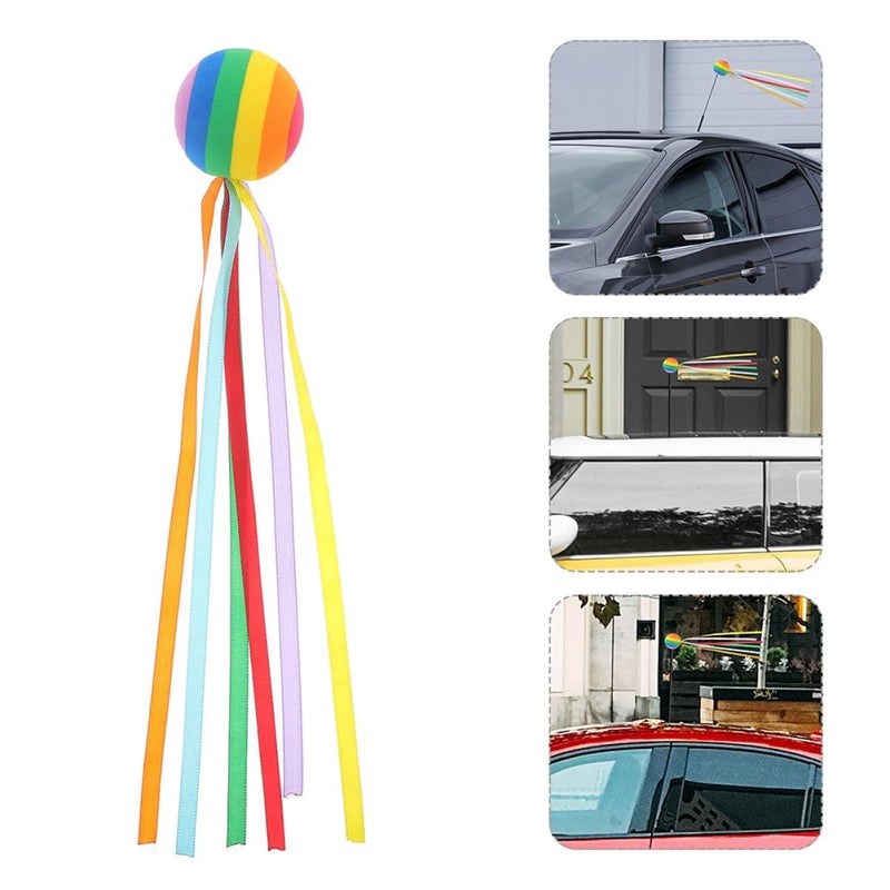 Cute Cartoon Car Antenna Ball Decoration 2pcs Easy To Install Lightweight Automotive Exterior Accessories - Image 5