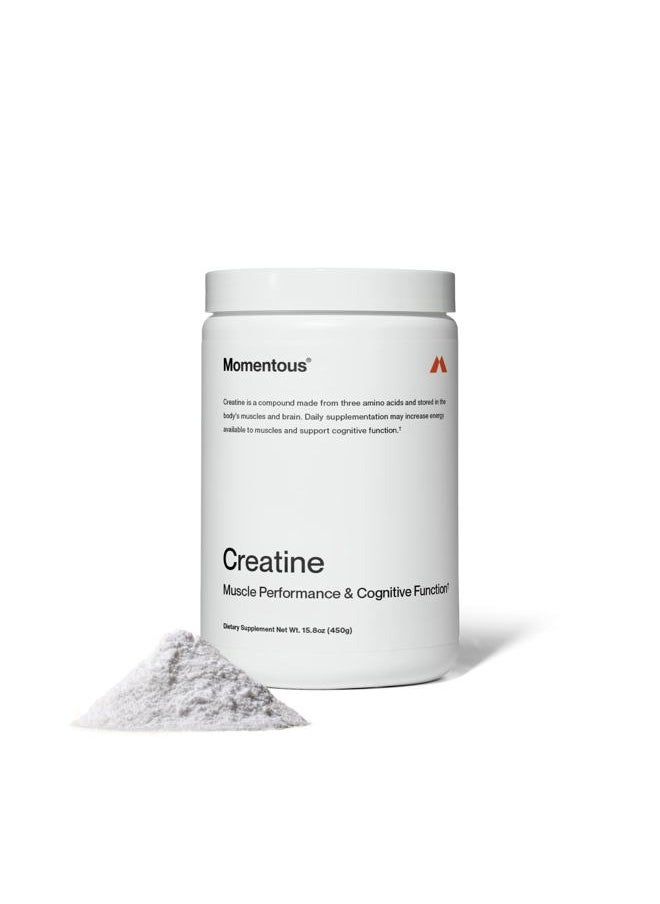 Momentous - Creatine Monohydrate Powder - Creapure Creatine Powder Supports Strength, Lean Muscle, & Recovery for Men & Women - 5g Per Serving, 90 Servings - Image 1