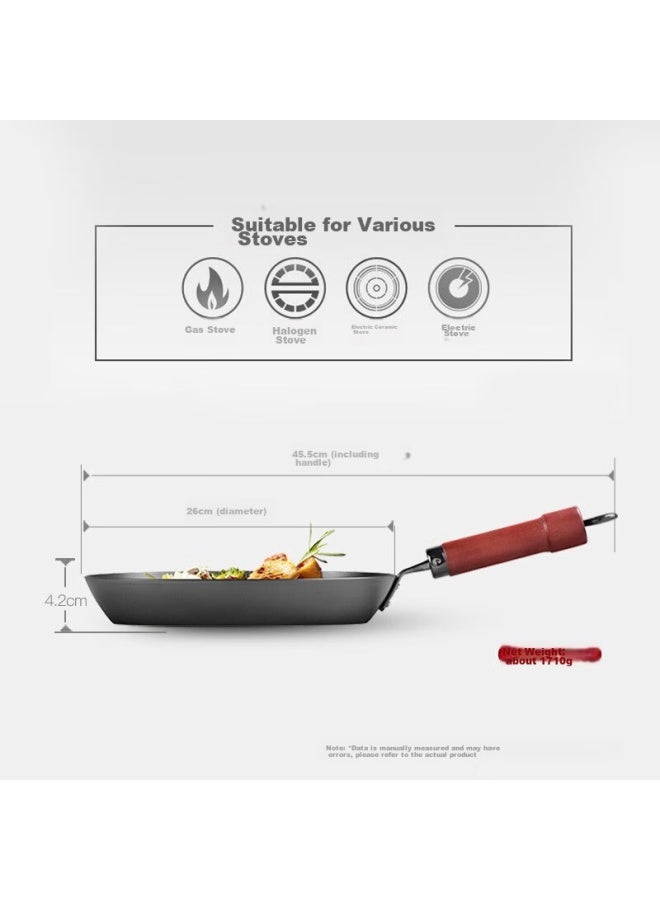 River Light Imported Cast Iron Skillet, Uncoated, Thickened, Specially Designed For Steak, Compatible With Induction Cookers, 25cm - Image 5