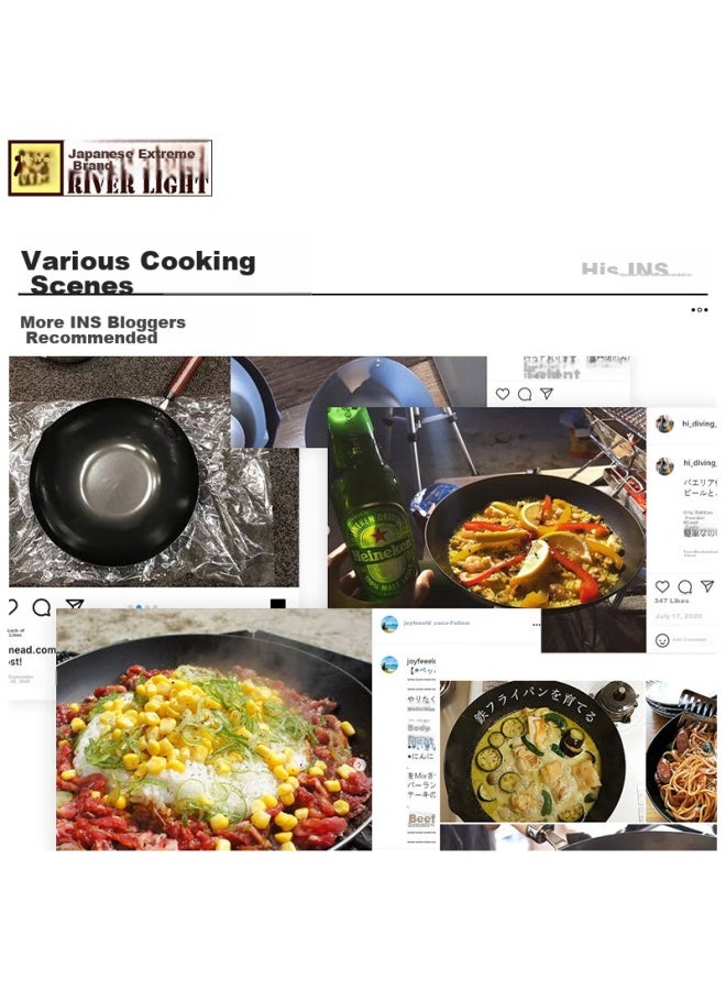 River Light Imported Cast Iron Skillet, Uncoated, Thickened, Specially Designed For Steak, Compatible With Induction Cookers, 25cm - Image 4