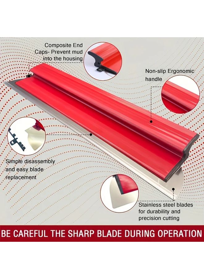 3pcs Set Red Combination Shovel Metal Wall Decoration Tools For Large Work Areas - Image 5