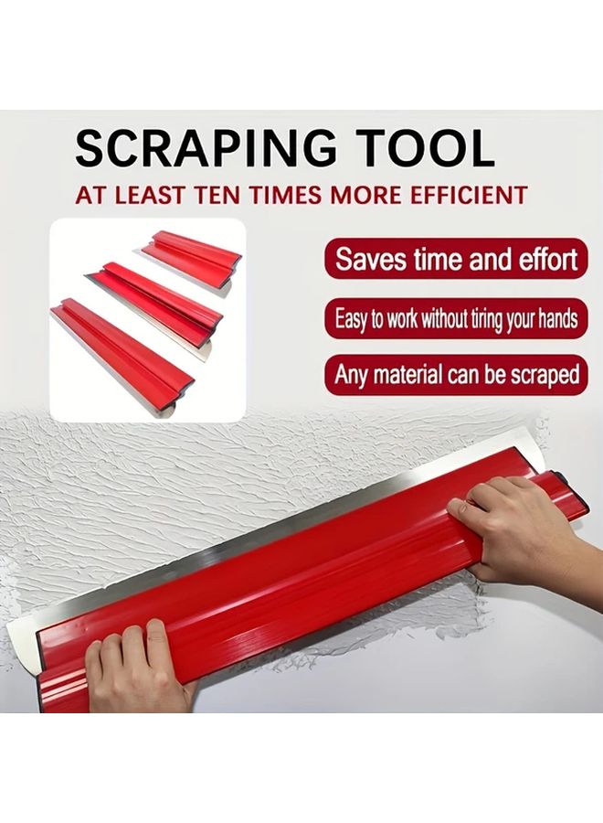 3pcs Set Red Combination Shovel Metal Wall Decoration Tools For Large Work Areas - Image 4